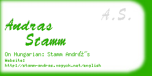 andras stamm business card